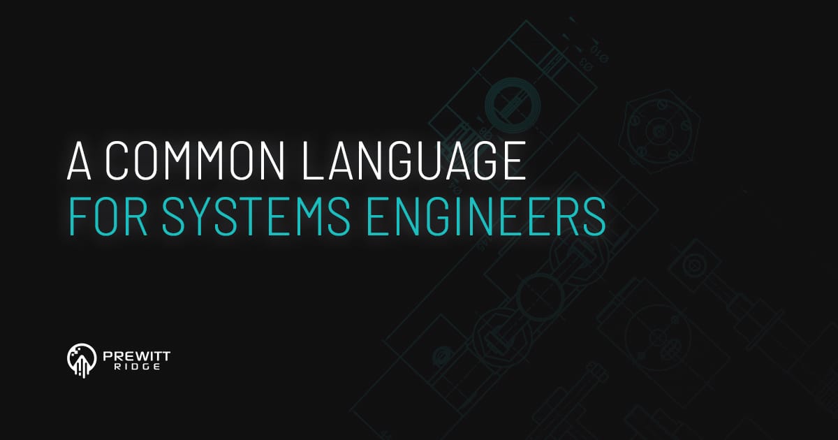 Text that says "A Common Language for Systems Engineers"